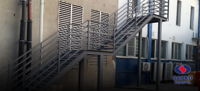 sanko tekstil, yangın merdiveni, npu demiri merdiven, isg merdiven, kaçış merdiveni, yangın merdiveni gaziantep, sanko tekstik yangın merdiveni, sanko tekstil gaziantep, acil kaçış merdiveni, yürürlüğe uygun yangın merdiveni